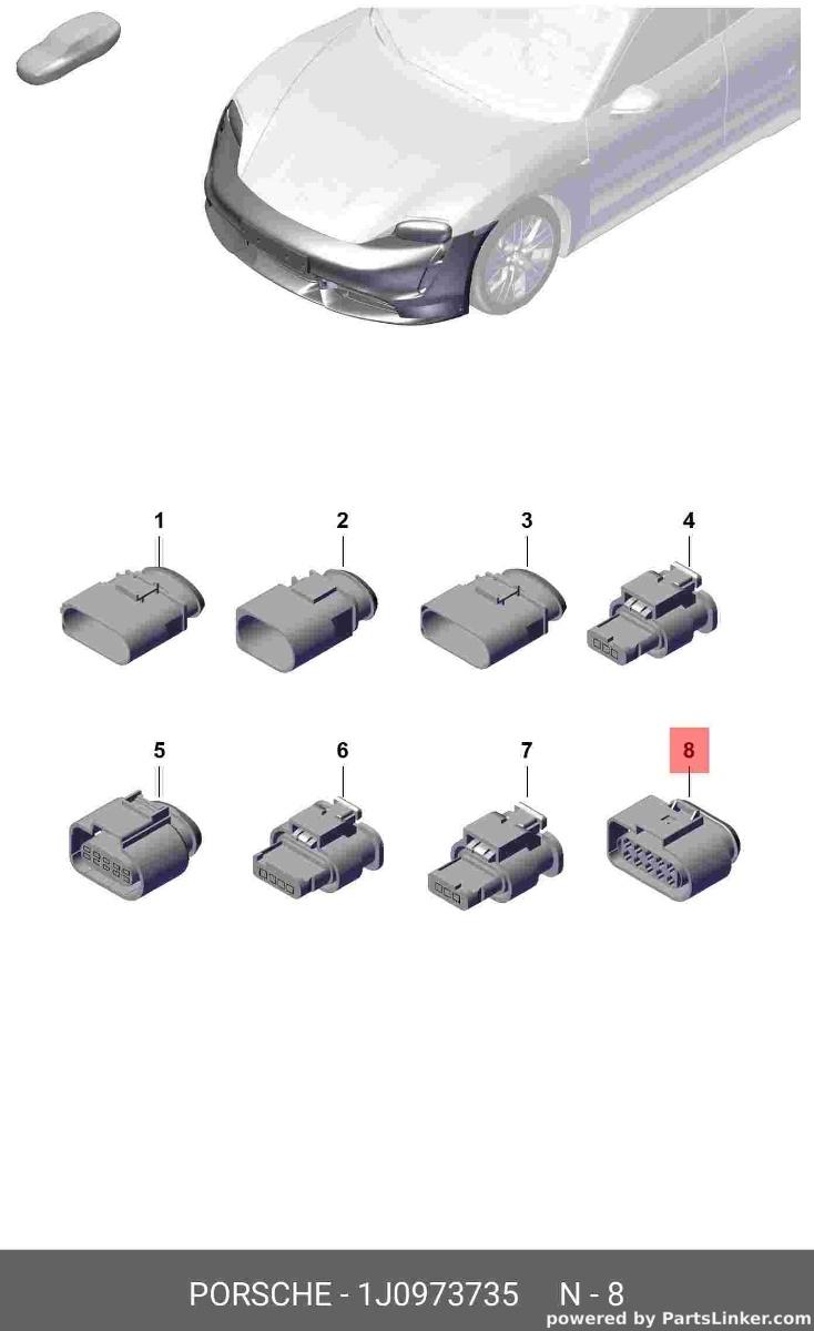 Conector instalatie electrica cu 10 pini Volkswagen Seat Skoda Audi 2005 2006 2007 2008 2009 2010 2012 2013 2014 OEM 6X0973815