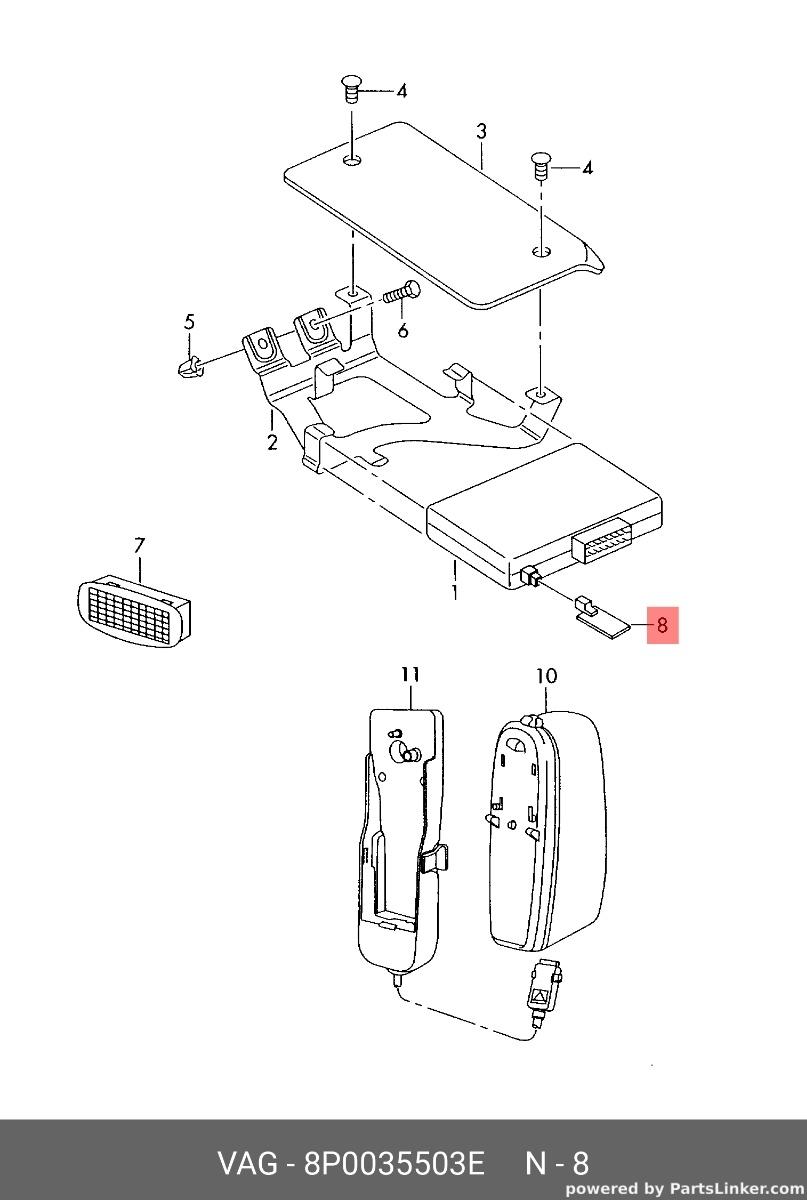 Antena modul bluetooth 8P0035503E Seat Leon 1P 2.0 TDI DSG OEM 8P0035503E