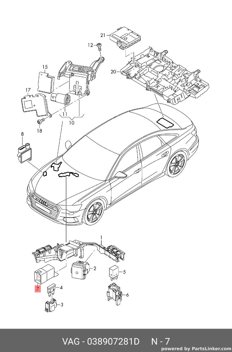 Releu bujii Seat Leon 1P 2008 2.0 BKD 103 KW 038907281D OEM 038907281D