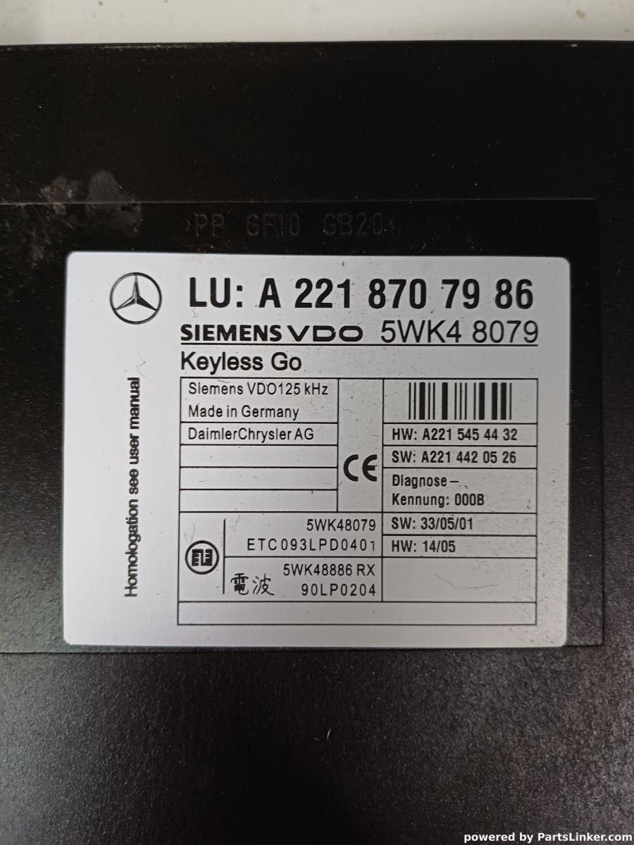 Modul inchidere centralizata MERCEDES-BENZ S-CLASS II (W221, C215) [ 2005 - 2013 ] OEM A2218707986 – foto 3