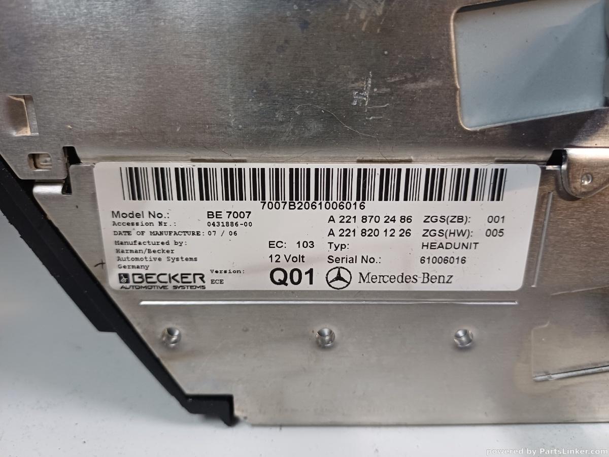 CD player auto MERCEDES-BENZ S-CLASS II (W221, C215) [ 2005 - 2013 ] OEM A2218702486 – foto 3