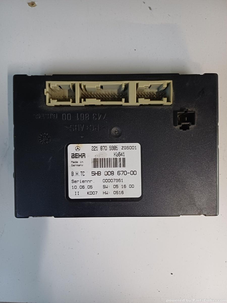 Modul control clima MERCEDES-BENZ S-CLASS II (W221, C215) [ 2005 - 2013 ] OEM 2218705985