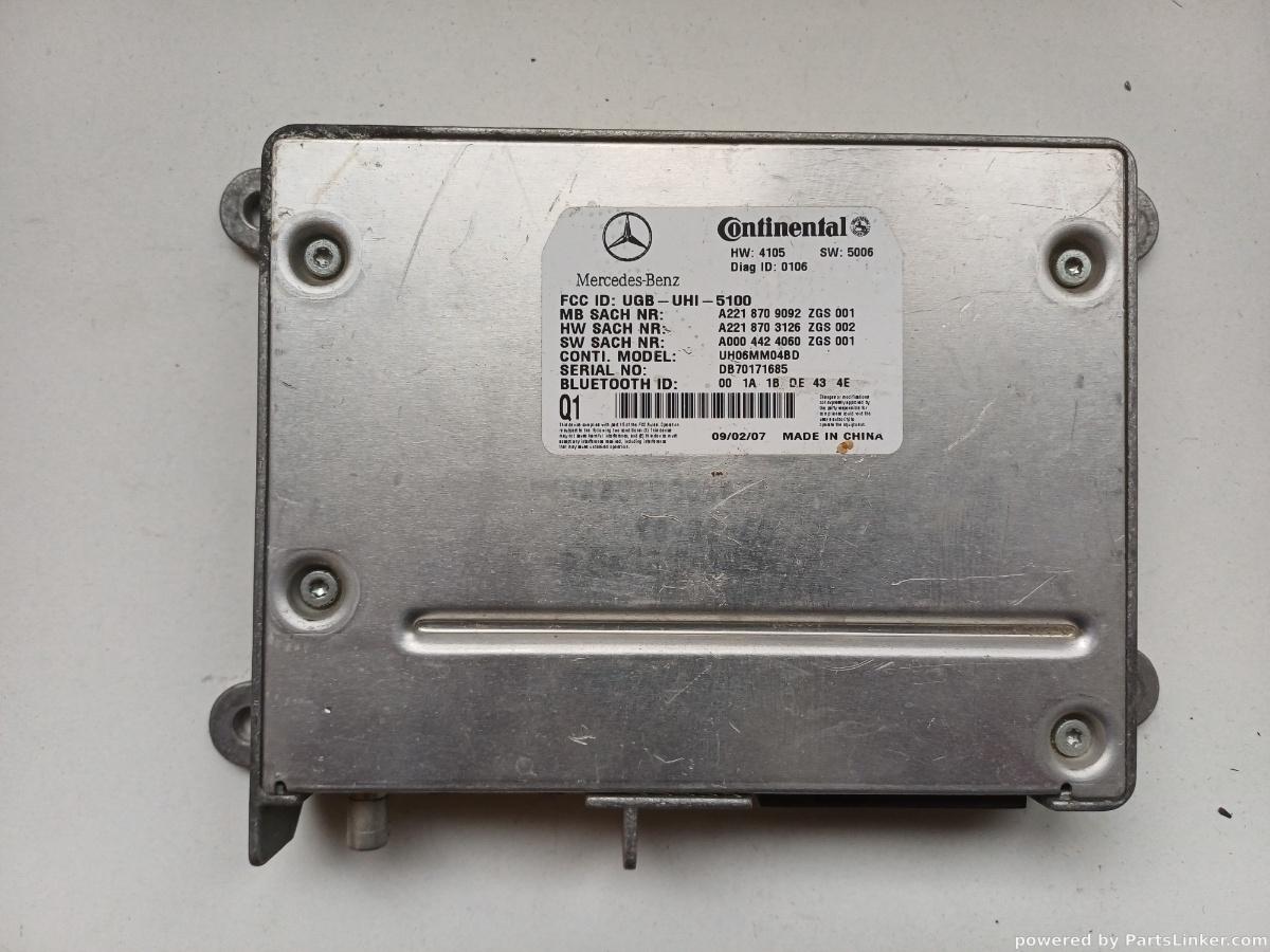 Modul control bluetooth  MERCEDES-BENZ S-CLASS II (W221, C215) [ 2005 - 2013 ] Continental OEM A2218709092