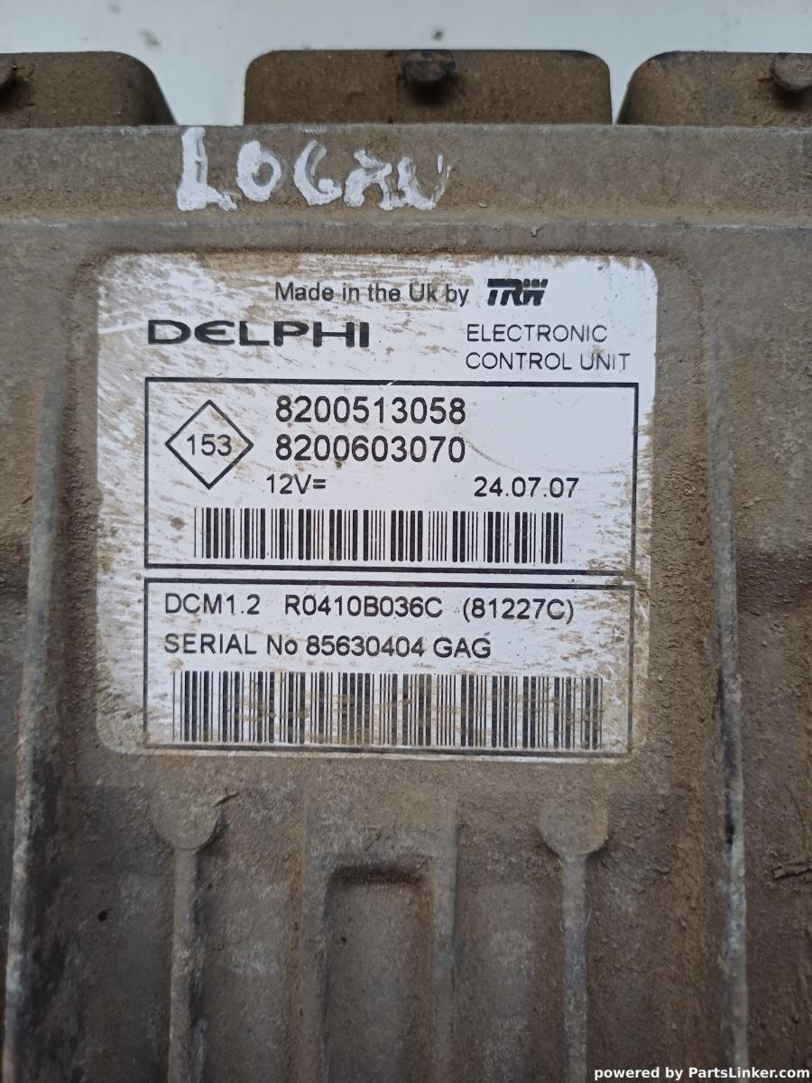 Calculator ECU DACIA LOGAN (LS_) [ 2004 - > ] dCi (K9K 792) 50KW|68HP Delphi OEM 8200513058 8200603070 – foto 2