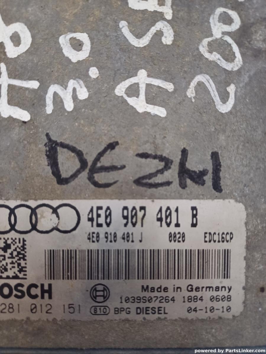 Calculator ECU AUDI A8 II (4E2, 4E8) [ 2002 - 2010 ] TDI quattro (ASB) 171KW|233HP BOSCH 0281012151 OEM 4E0907401B – foto 2