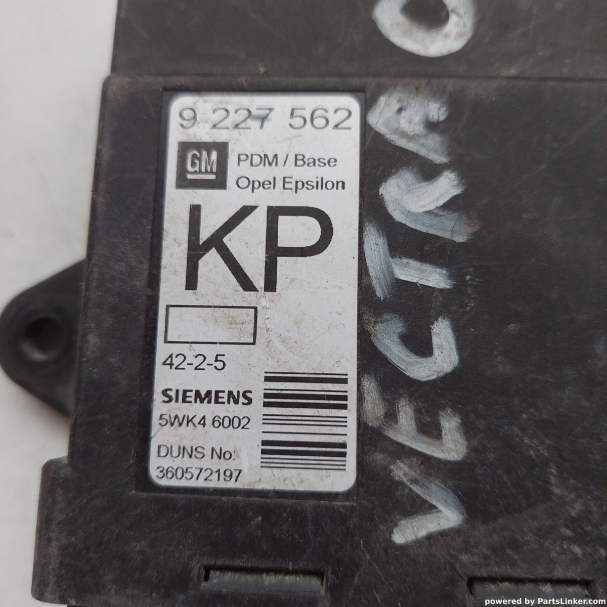 Modul control OPEL VECTRA C (Z02) [ 2002 - 2009 ] OEM 9227562 – foto 2