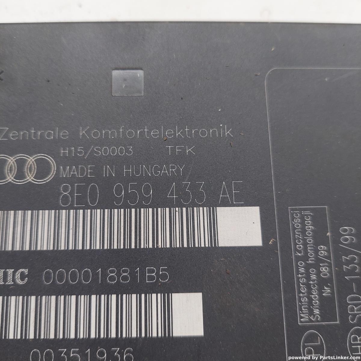 Calculator confort AUDI A4 IV (8K2, B8) [ 2007 - 2015 ] OEM 8e0959433ae – foto 2