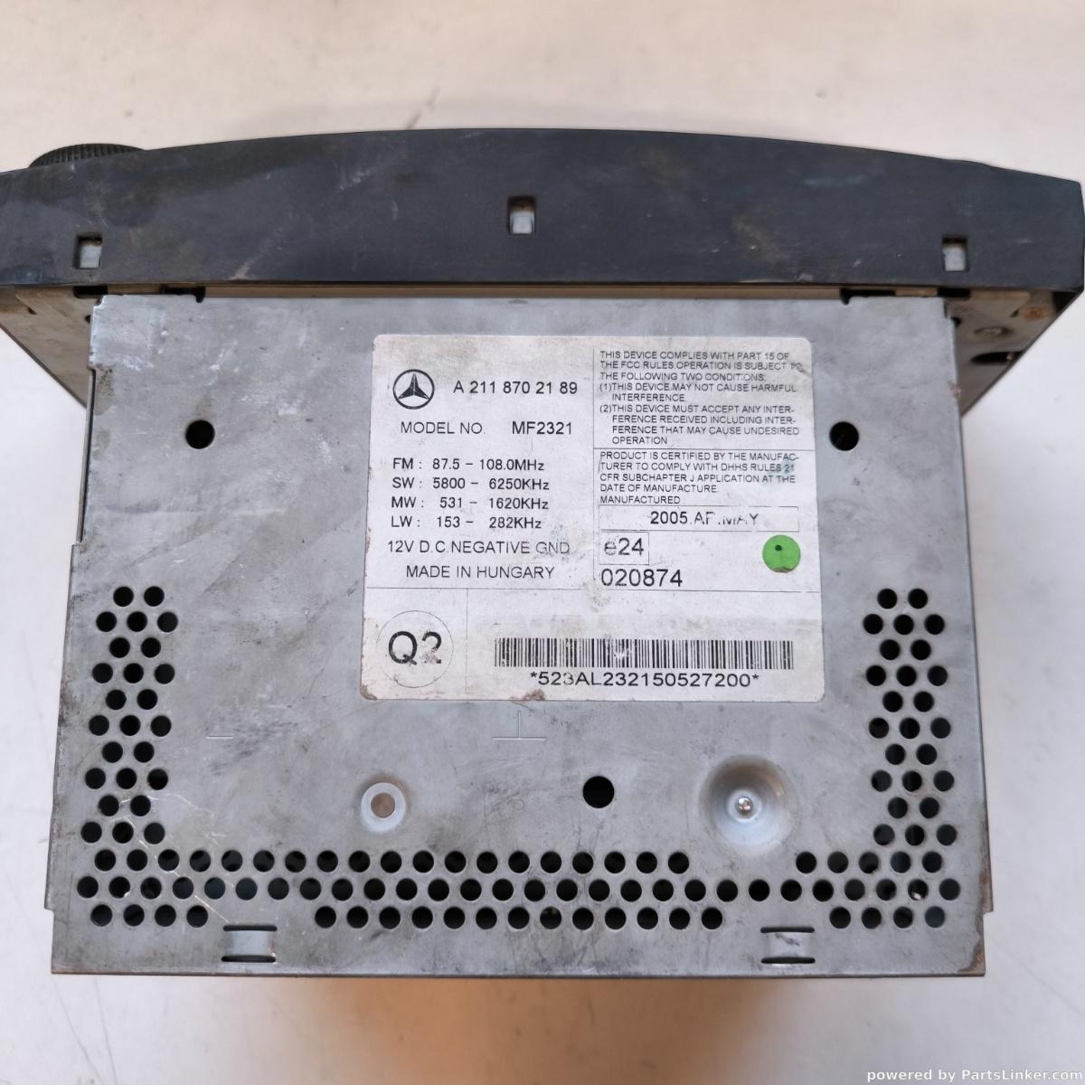 CD player auto MERCEDES-BENZ E-CLASS W211 2002 - 2009 A2118702189 – foto 2