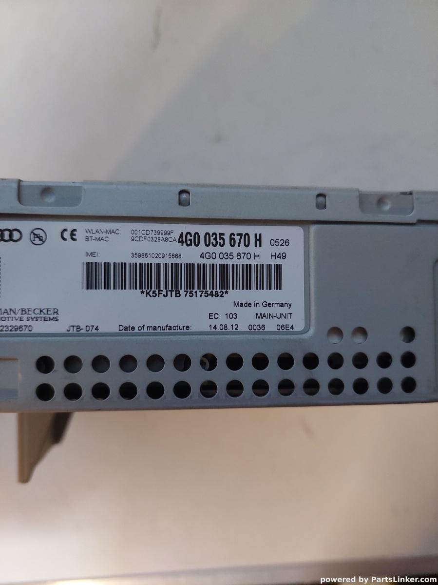 Unitate Multimedia  AUDI A7 Sportback (4GA, 4GF) [ 2010 - 2018 ] OEM 4g0035670h – foto 2