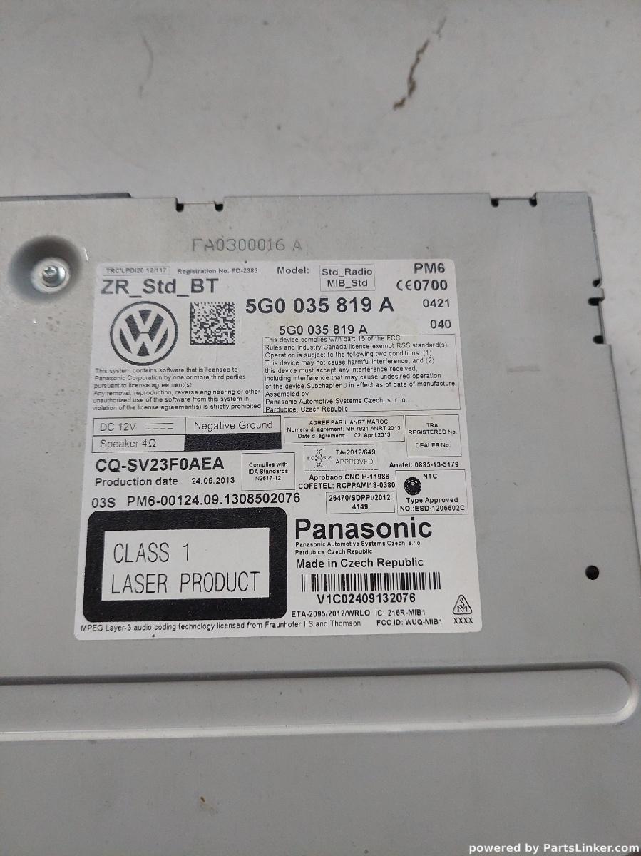 Magazie CD  VOLKSWAGEN GOLF 7 (BA5) [ 2013 - 2017 ] OEM 5g0035819a – foto 2