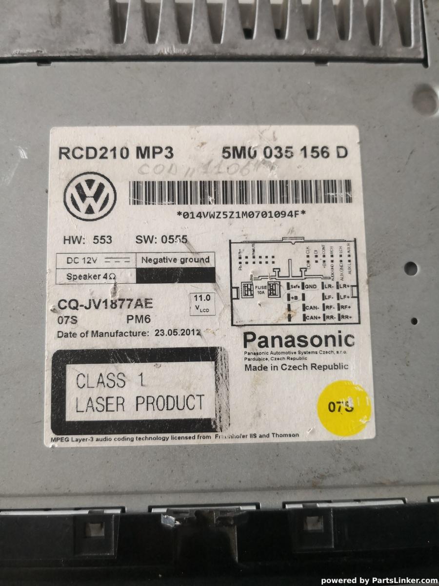 CD player auto VOLKSWAGEN GOLF V (1K1) [ 2003 - 2009 ] OEM 5m0035156d – foto 2