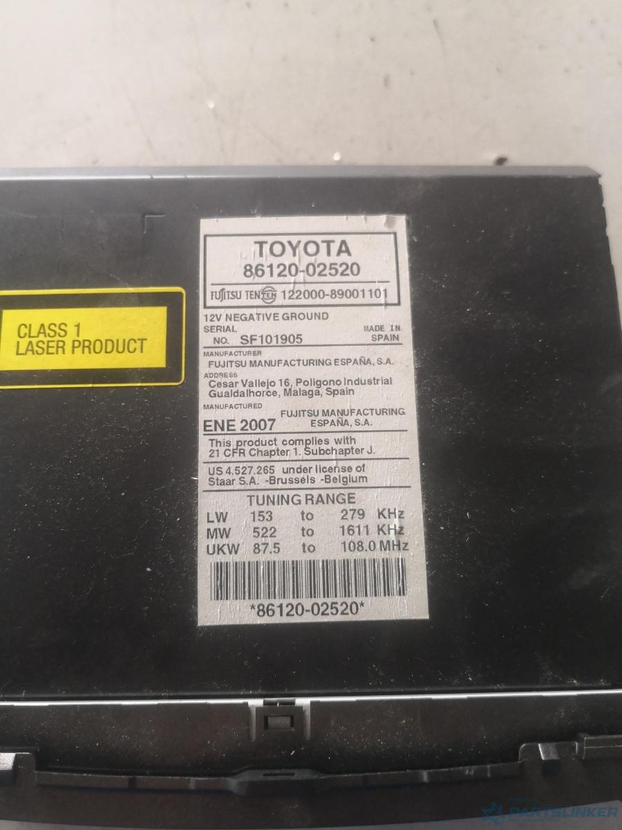 CD player auto TOYOTA AURIS (_E15_) [ 2006 - 2012 ] OEM 8612002520 – foto 2