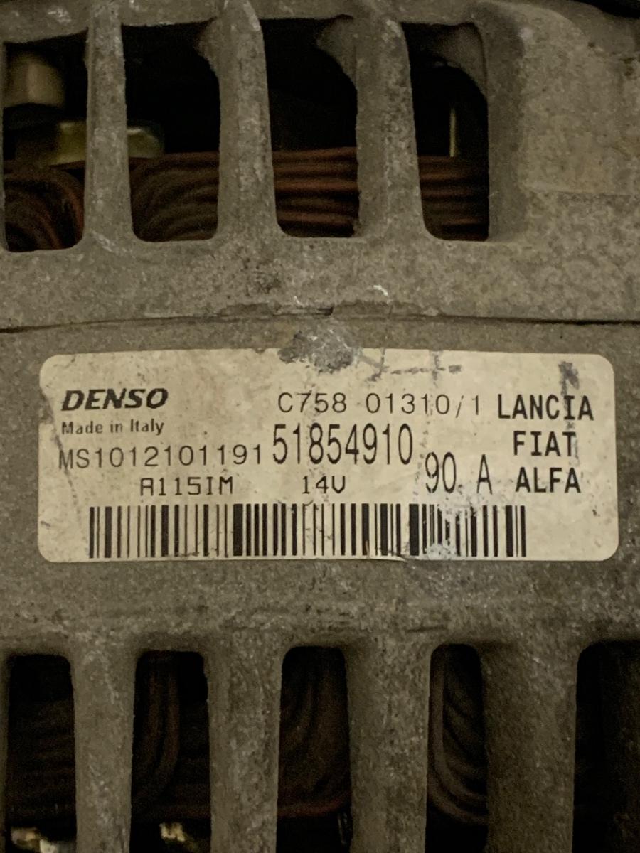 Alternator FIAT PUNTO EVO 199_ 2008 - > 1.3D  51854910  / MS1012101191 – foto 2