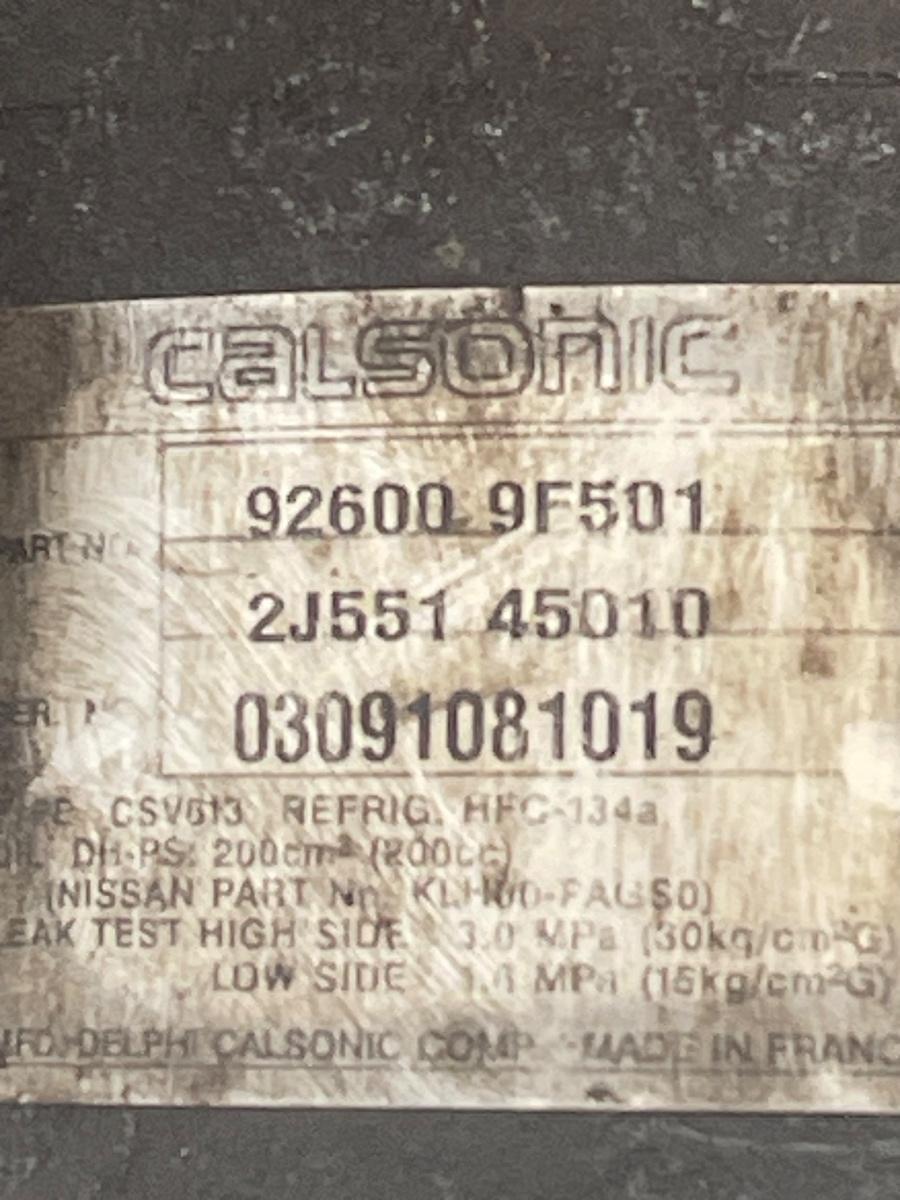 Compresor  AC NISSAN ALMERA II N16 2000 - > 1.8 16v 03091081019 926009F501 – foto 3