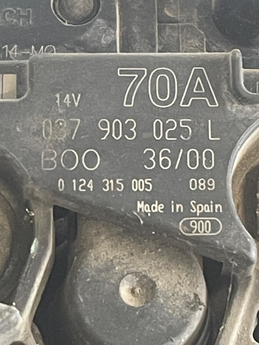 Alternator VOLKSWAGEN LUPO 6X1, 6E1 1998 - 2005 1.4/1.6B  0124315005 037903025L – foto 3