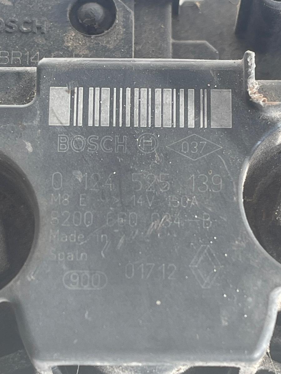 Alternator RENAULT KANGOO BE BOP KW0/1_ 2009 - > 8200660034-A 0124525139 – foto 2
