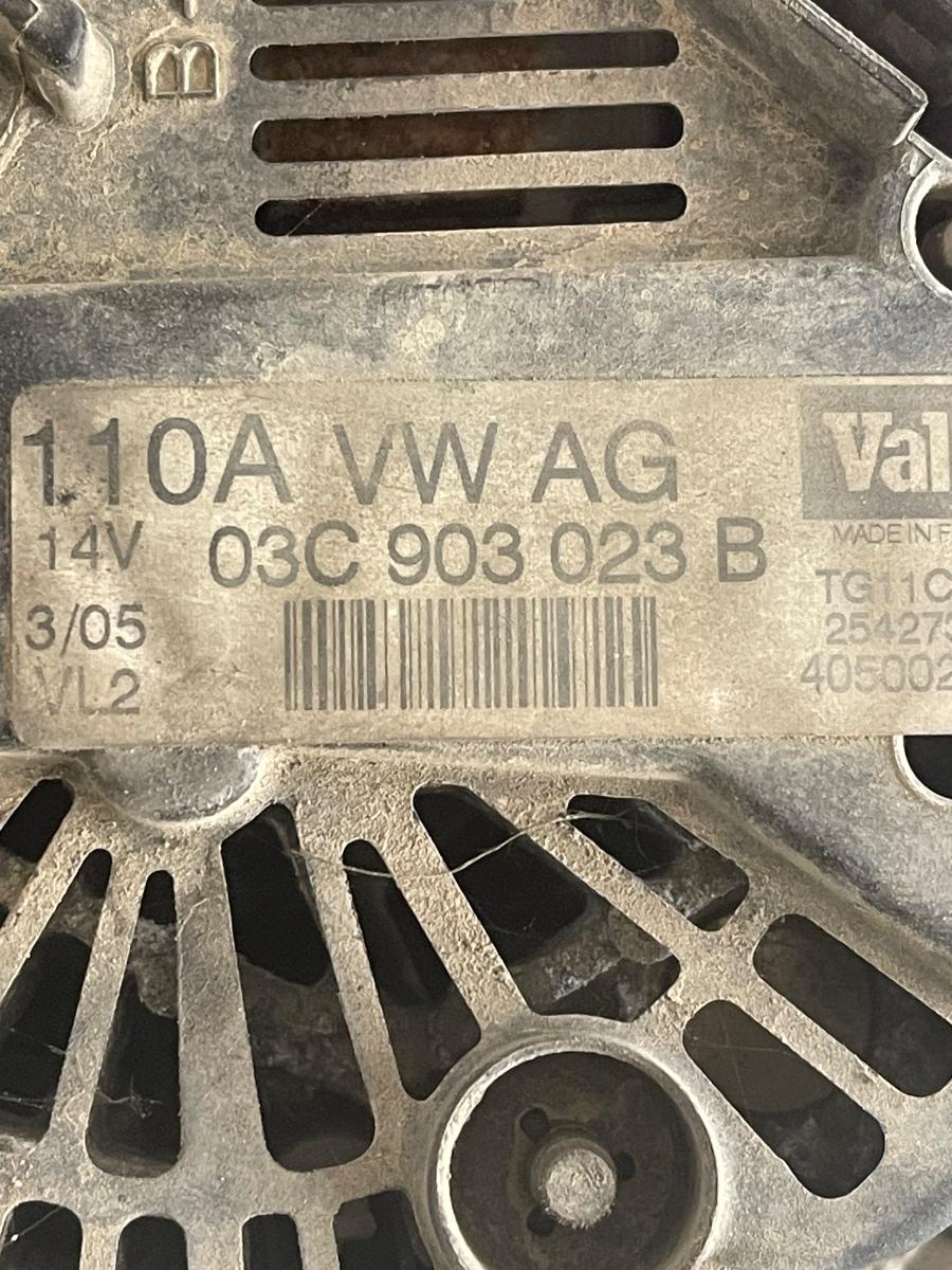 Alternator VOLKSWAGEN GOLF V 1K1 2003 - 2009 1.6FSI  03C903023B – foto 2