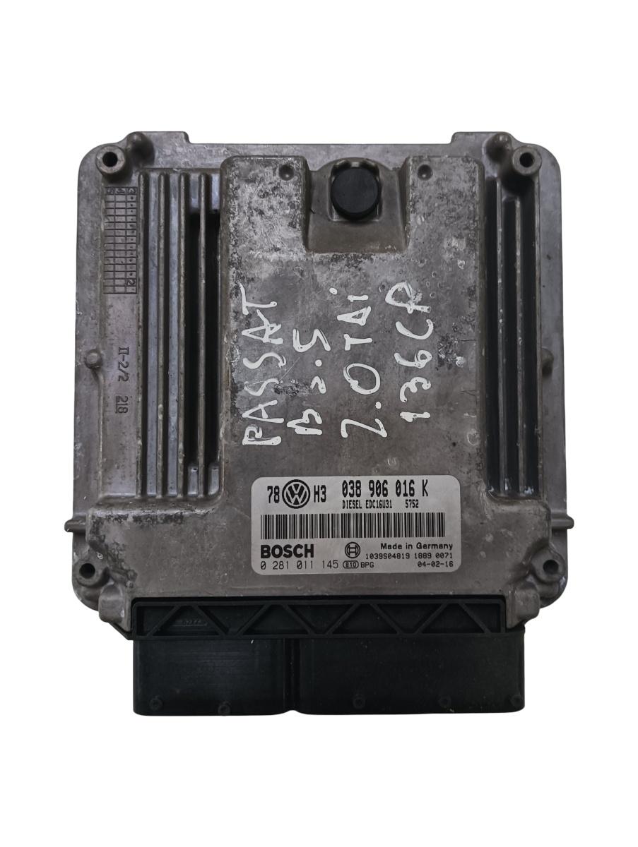 Calculator ecu  VOLKSWAGEN PASSAT 3B3 2000 - 2005 2.0 TDI BGW, BHW 037906016k