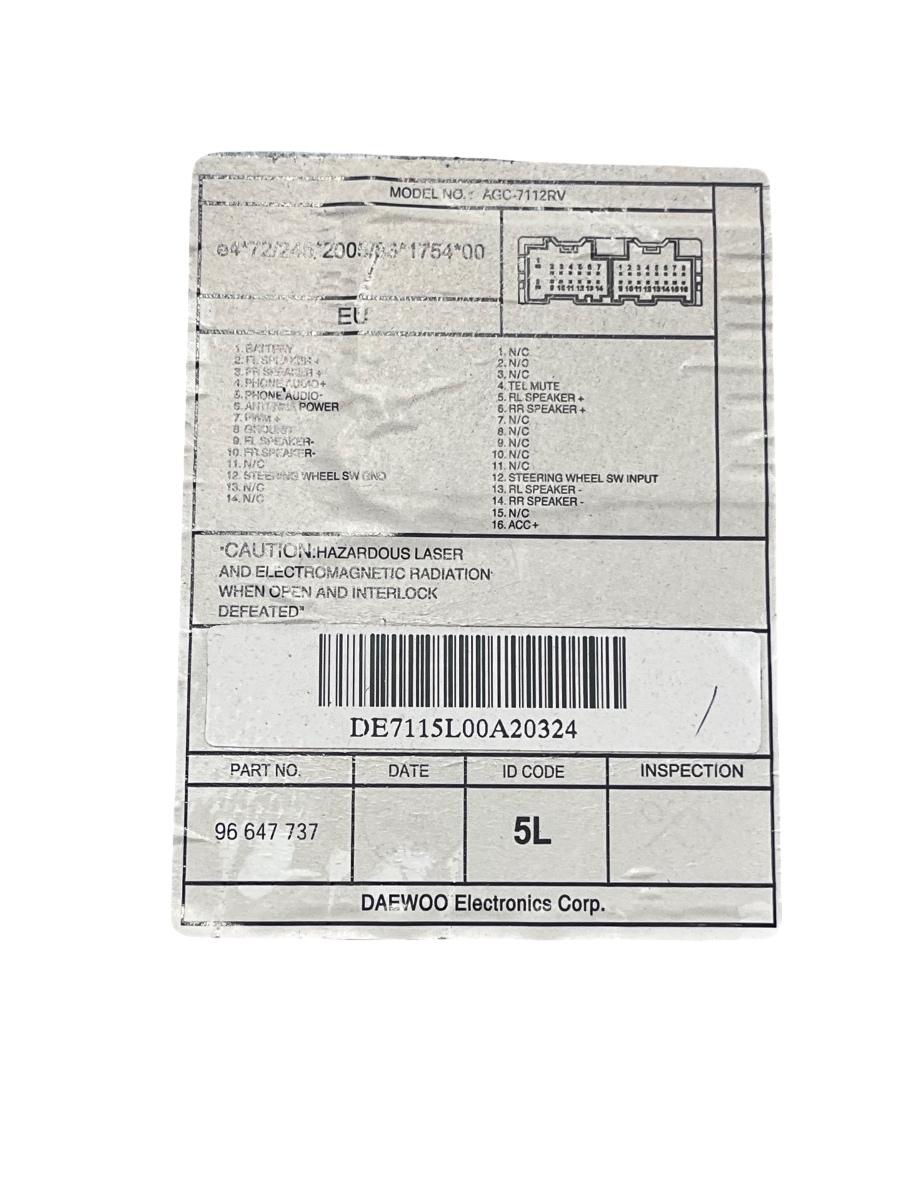 Player CD/DVD sistem de navigatie CHEVROLET AVEO Saloon T250, T255 2005 -> 96647737 – foto 3