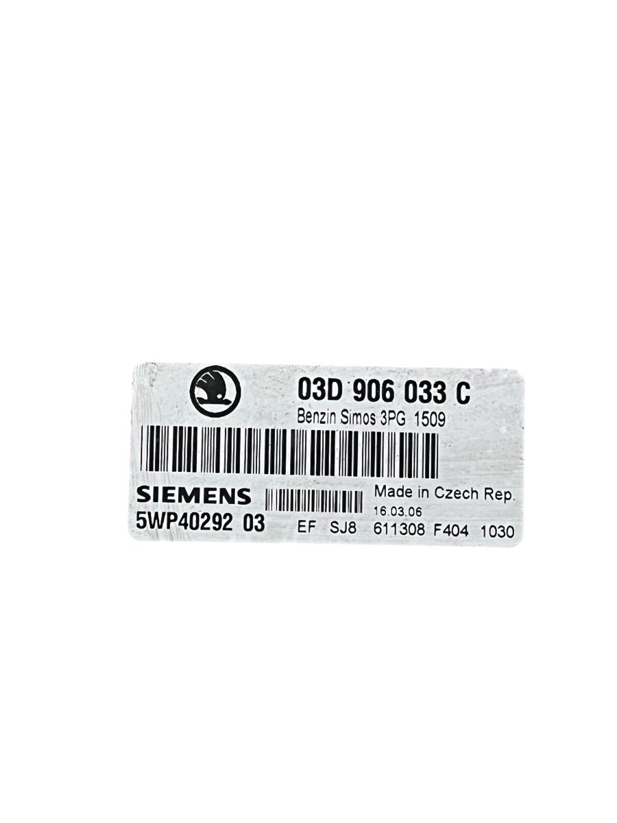 ECU Calculator motor SKODA FABIA 6Y2 1999 - 2008 SIEMENS 5WP4029203 03D906033C – foto 3
