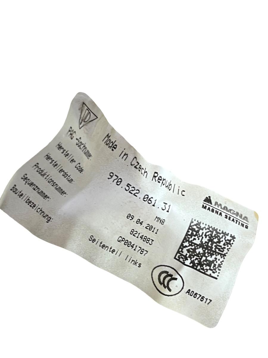 Airbag scaun stanga spate PORSCHE PANAMERA 970 2009 - 2016 97052206131 – foto 3
