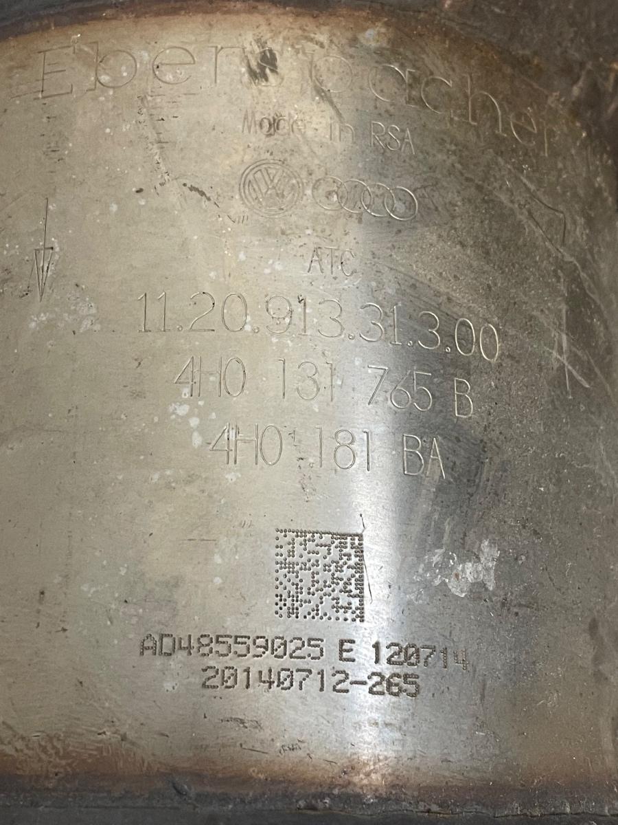 Filtru particule catalizator/FAP/DPF AUDI A8 III 4H2, 4H8, 4HC, 4HL 2009 - 2018 3.0 TDI quattro CTBA 4H0131765B 4H0131703M – foto 4