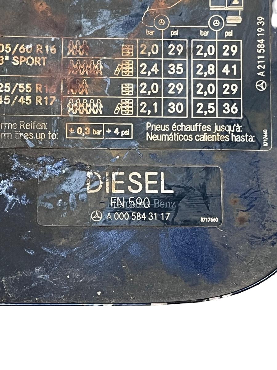 Capac rezervor combustibil MERCEDES-BENZ E-CLASS W211 2002 - 2009 A0005843117 – foto 2